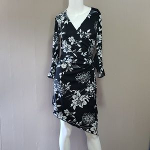 PS Black Floral Dress Sz S